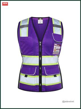 Reflective Safety Vest with Pockets, Made with 3M Reflective Tape, ANSI